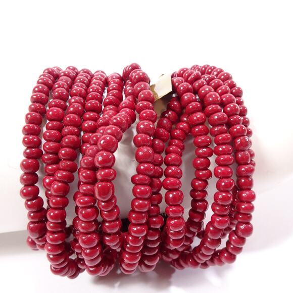 Neiman Marcus Lee Angel Women's Seed Bead Multi Strand Clasp Bracelet NWT 298 - Picture 4 of 10